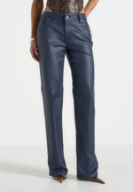 Florence - Wax Effect Jeans - Indigo