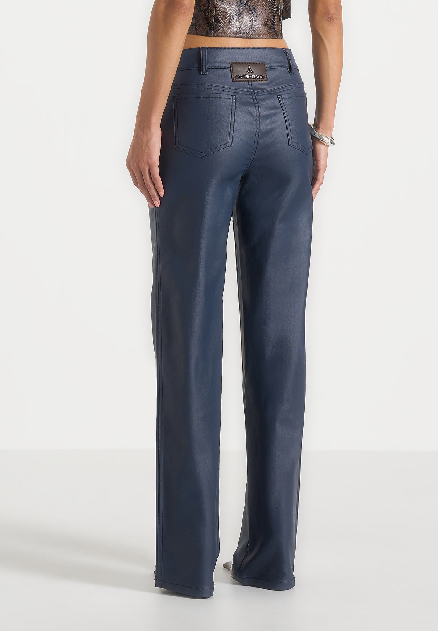 Florence - Wax Effect Jeans - Indigo