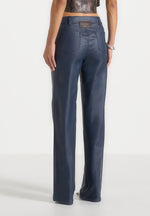 Florence - Wax Effect Jeans - Indigo