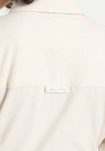 Fern - Linen Midi Shirt Dress With Tie Waist - Natural