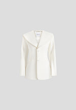 Emy - Shawl Hourglass Blazer - White