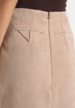 Celie - Suede Maxi Skirt - Taupe