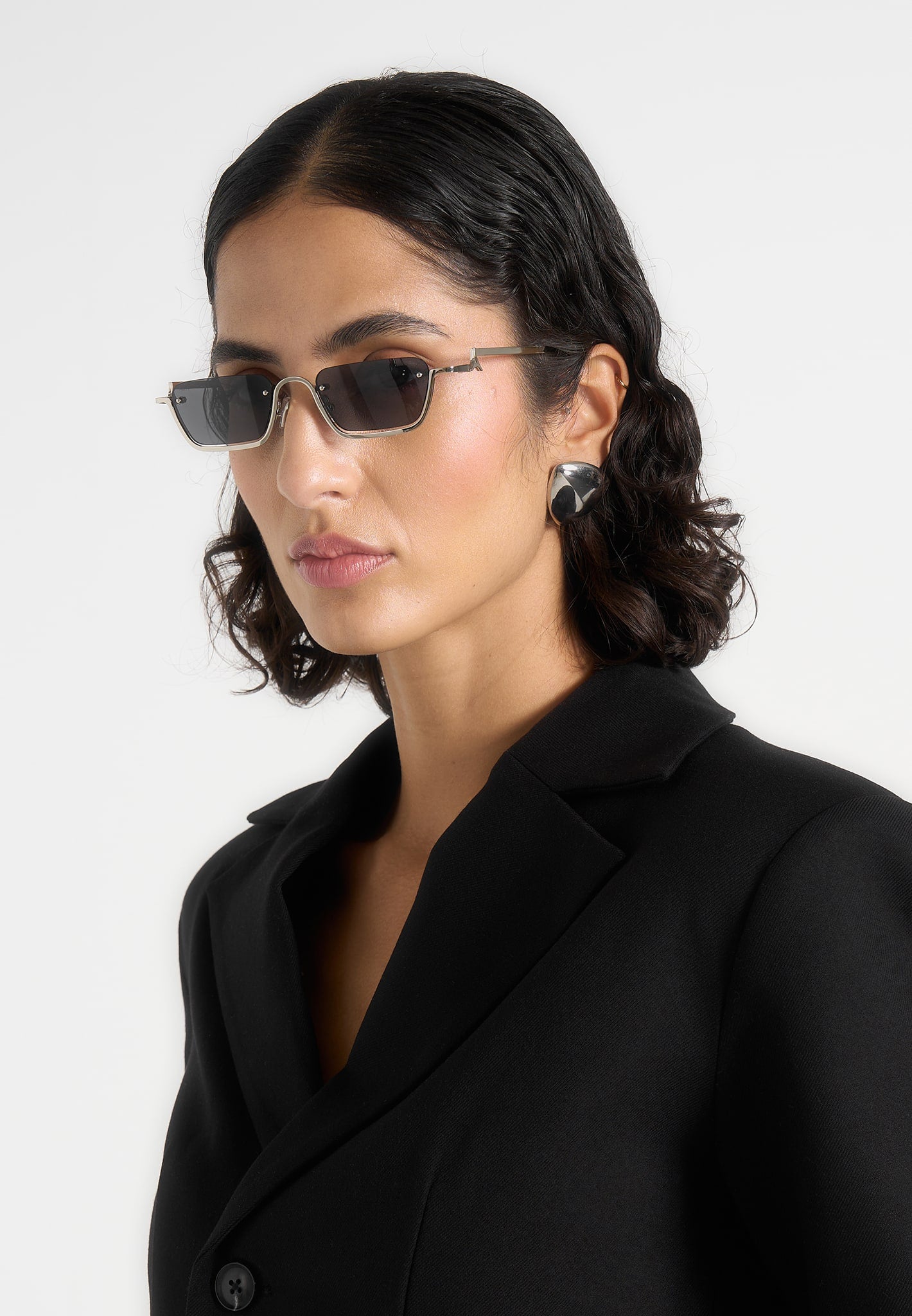 Kai - Frameless Sunglasses - Silver