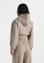 Josiane - Relaxed Zip Through Hoodie - Taupe