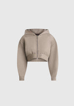 Josiane - Relaxed Zip Through Hoodie - Taupe