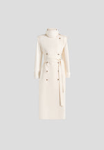 Esther - Trench Coat With Double Belt - White