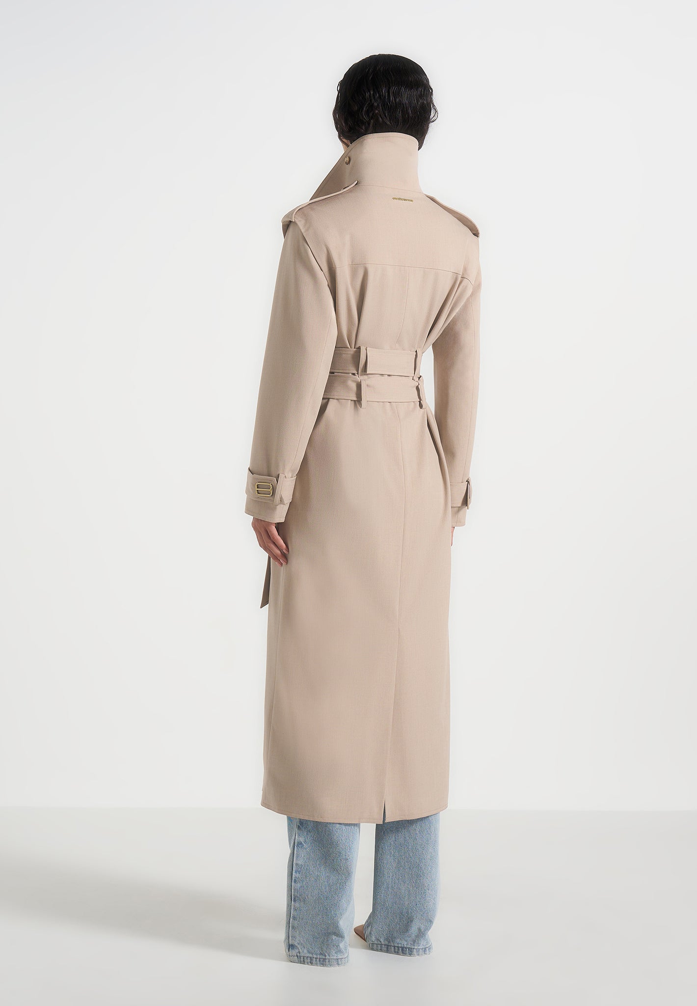 Esther - Trench Coat With Double Belt - Taupe