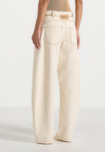 Enora - Hourglass Jean With Chain - Cream