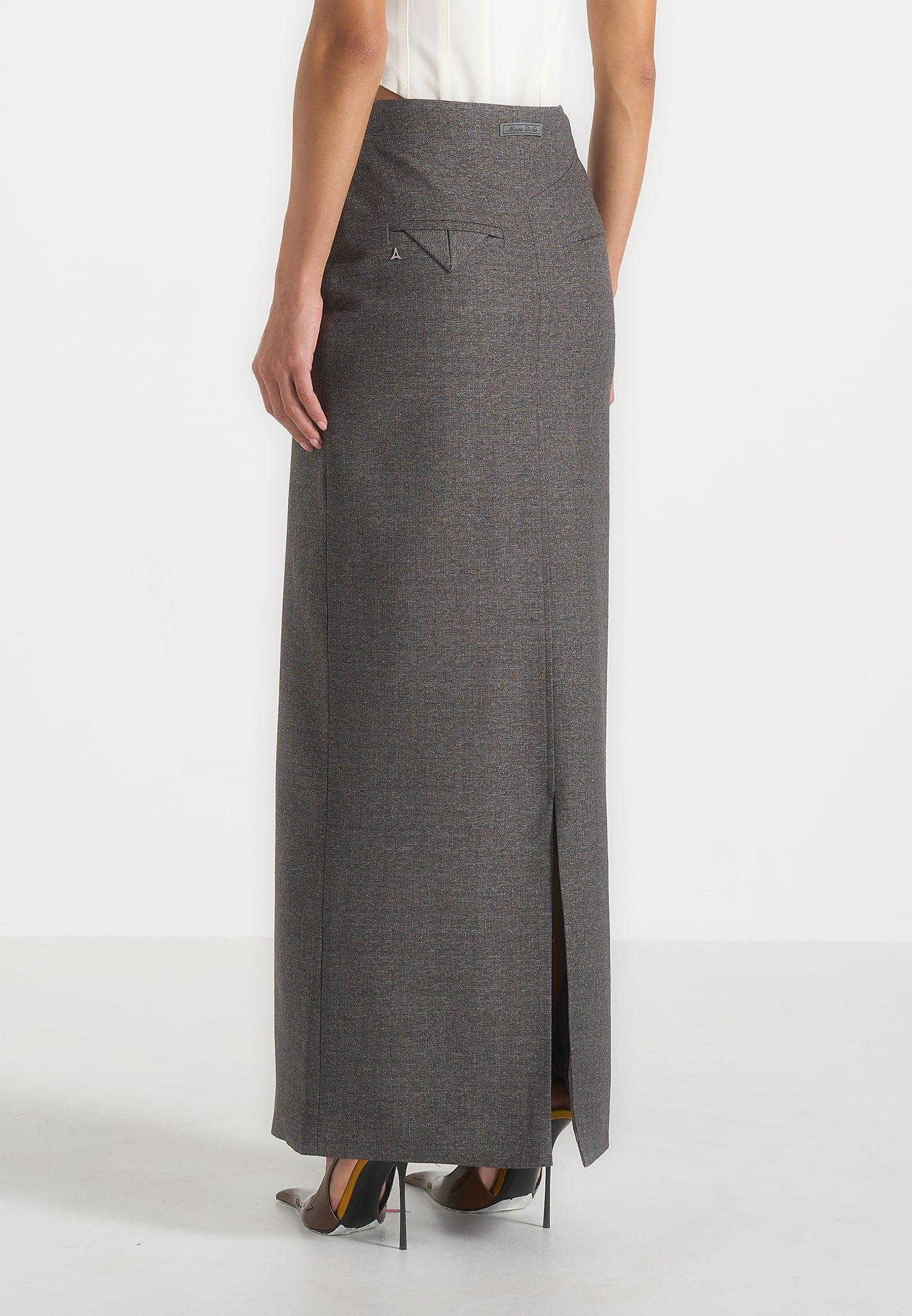 regine-tailored-box-pleat-maxi-skirt-marl-grey