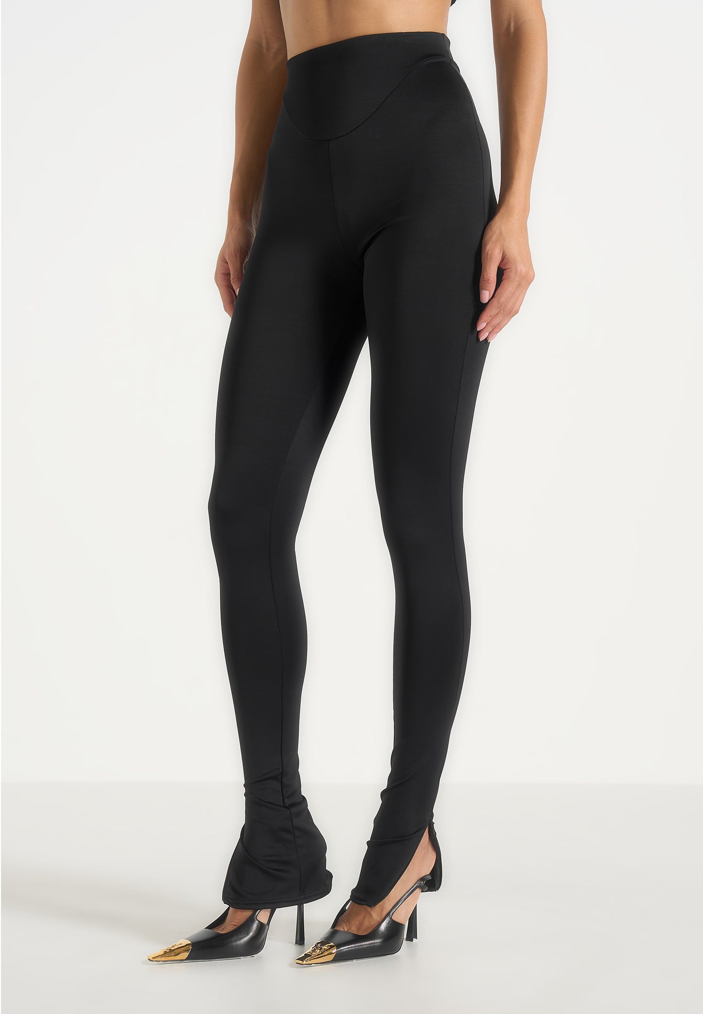 Chloe - High Waisted Leggings - Black 