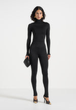 Chloe - High Waisted Leggings - Black