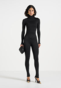 LS001 - High Waisted Leggings - Black