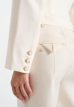 Prisca - Tailored Cropped Blazer - Off White