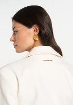 Prisca - Tailored Cropped Blazer - Off White