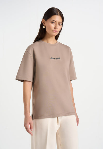 TS001 - Unisex Signature Relaxed Fit Cotton T-Shirt - Taupe