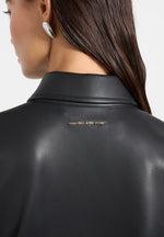 Sonia - Leather Cinch Shirt - Black
