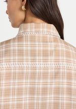 Blake - Unisex Whipstitch Check Shirt - Beige