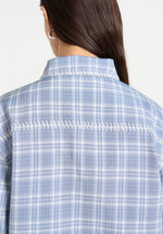 Blake - Unisex Whipstitch Check Shirt - Blue