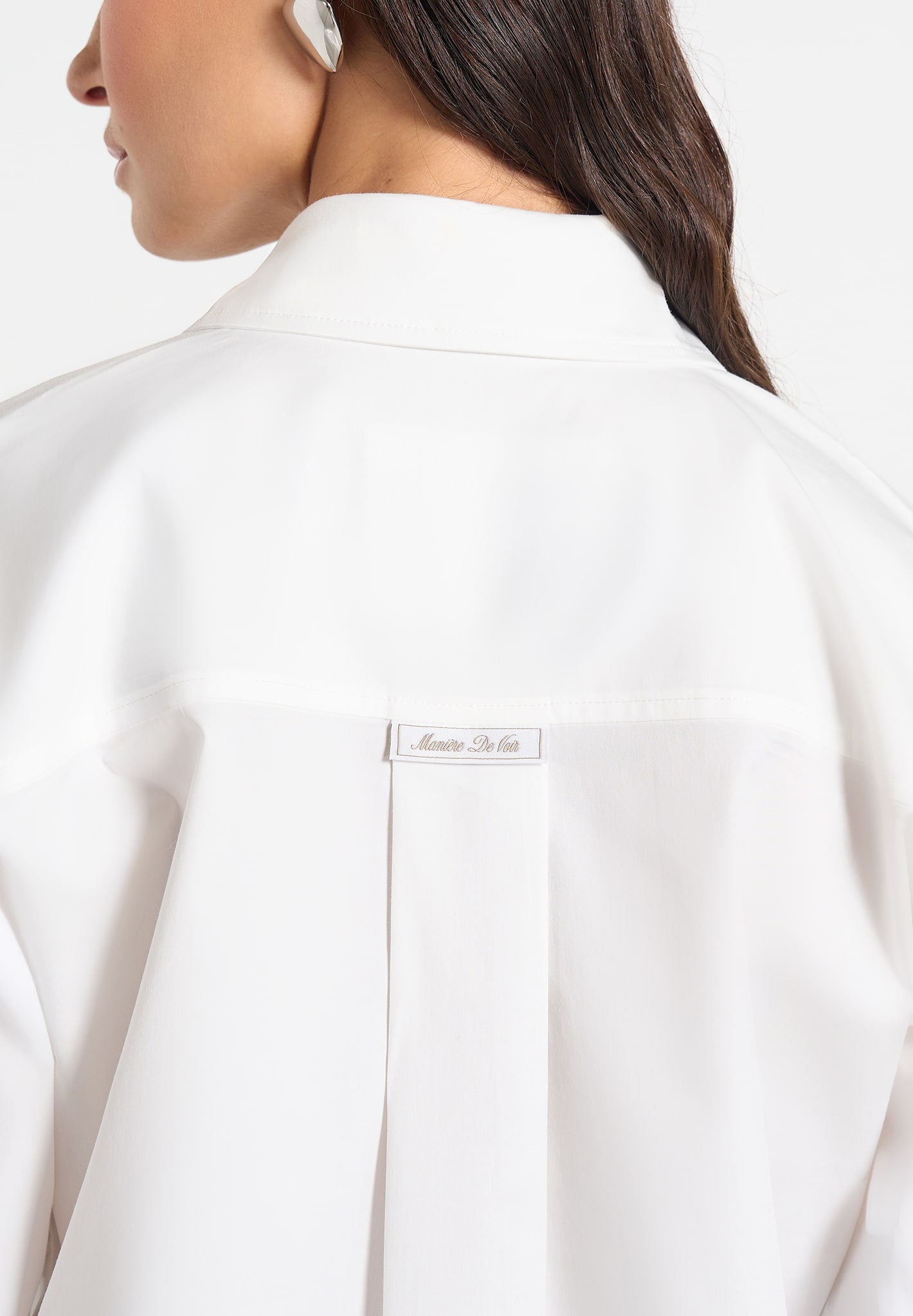 Eleni - Cropped Shirt With Balloon Sleeves - White
