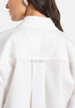 Eleni - Cropped Shirt With Balloon Sleeves - White