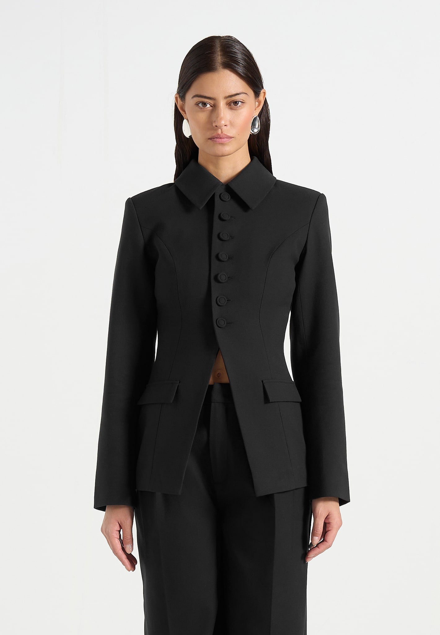 Noir FEMME Blazer Coupe Régulière Manche Courte 2296431 Noir FEMME Blazer Coupe Régulière Manche Courte 2296431