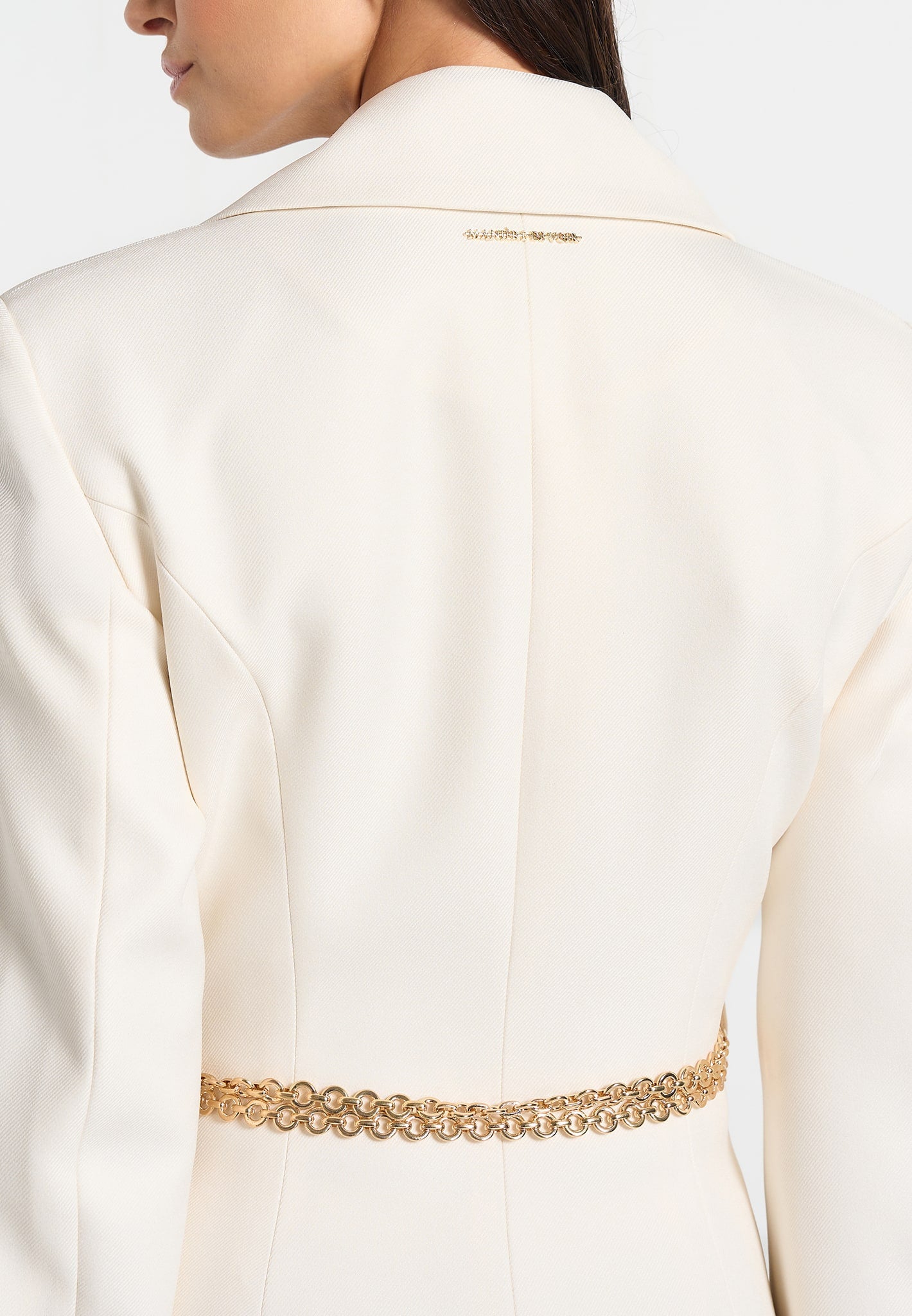 Zara - Double Breasted Blazer Dress With Chain - Off White | Manire De Voir Zara - Double Breasted Blazer Dress With Chain - Off White | Manire De Voir