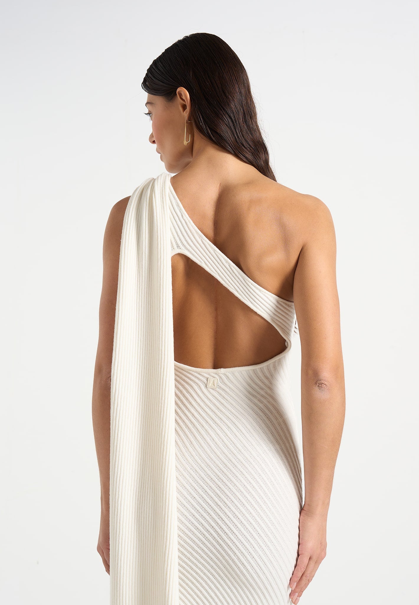 Laya - Scarf Knit Maxi Dress - Cream
