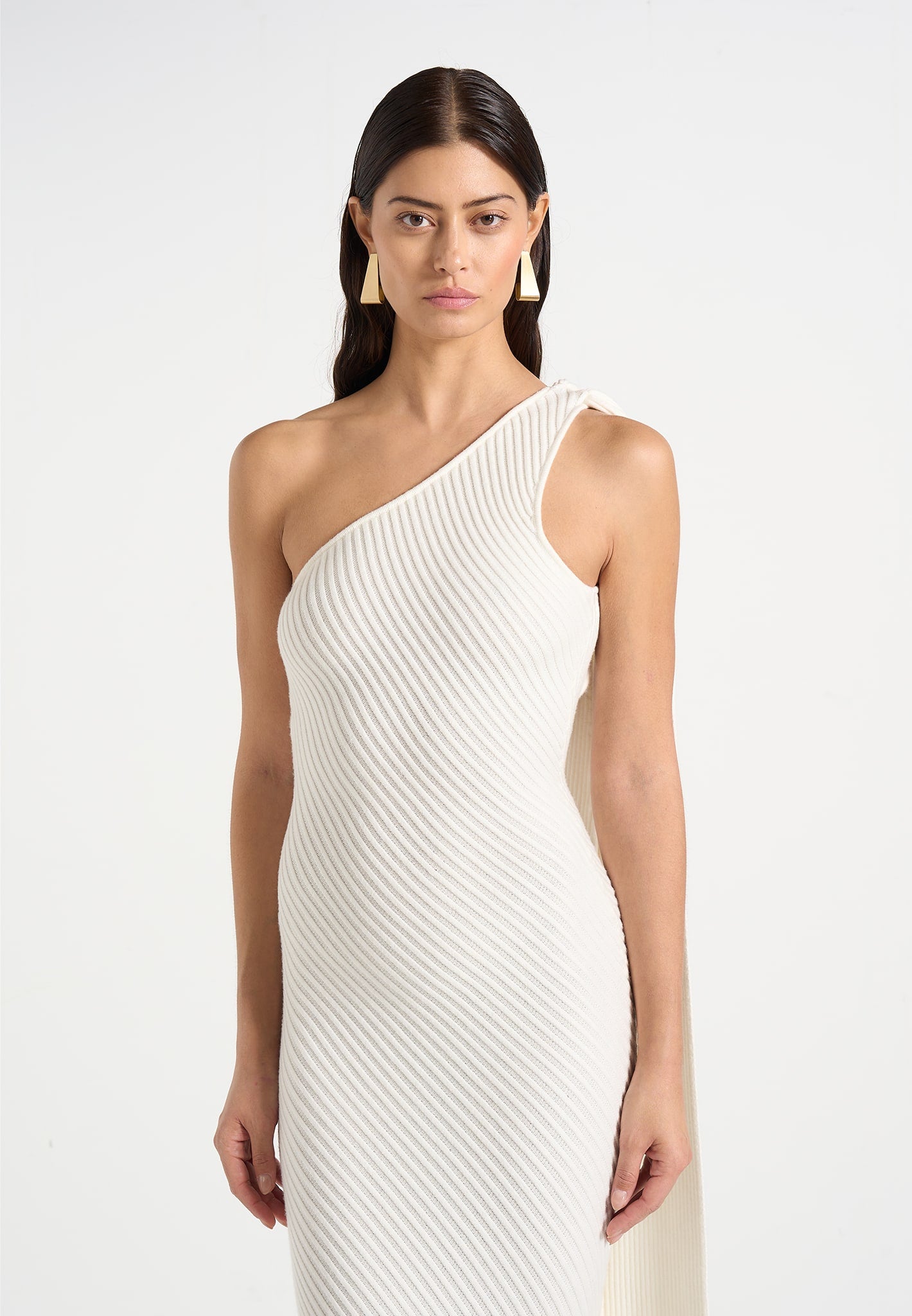 Laya - Scarf Knit Maxi Dress - Cream