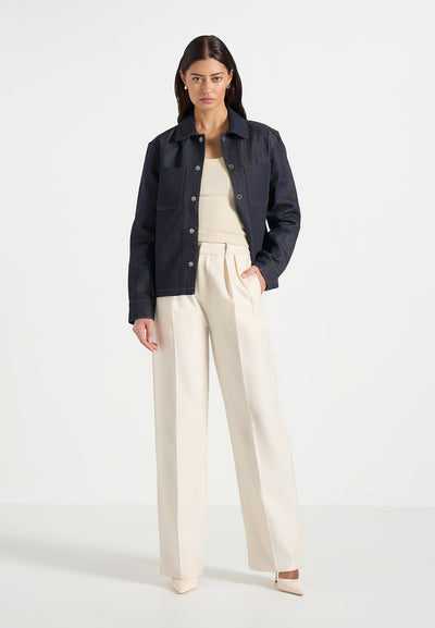 Asher - Unisex Denim Shirt - Indigo