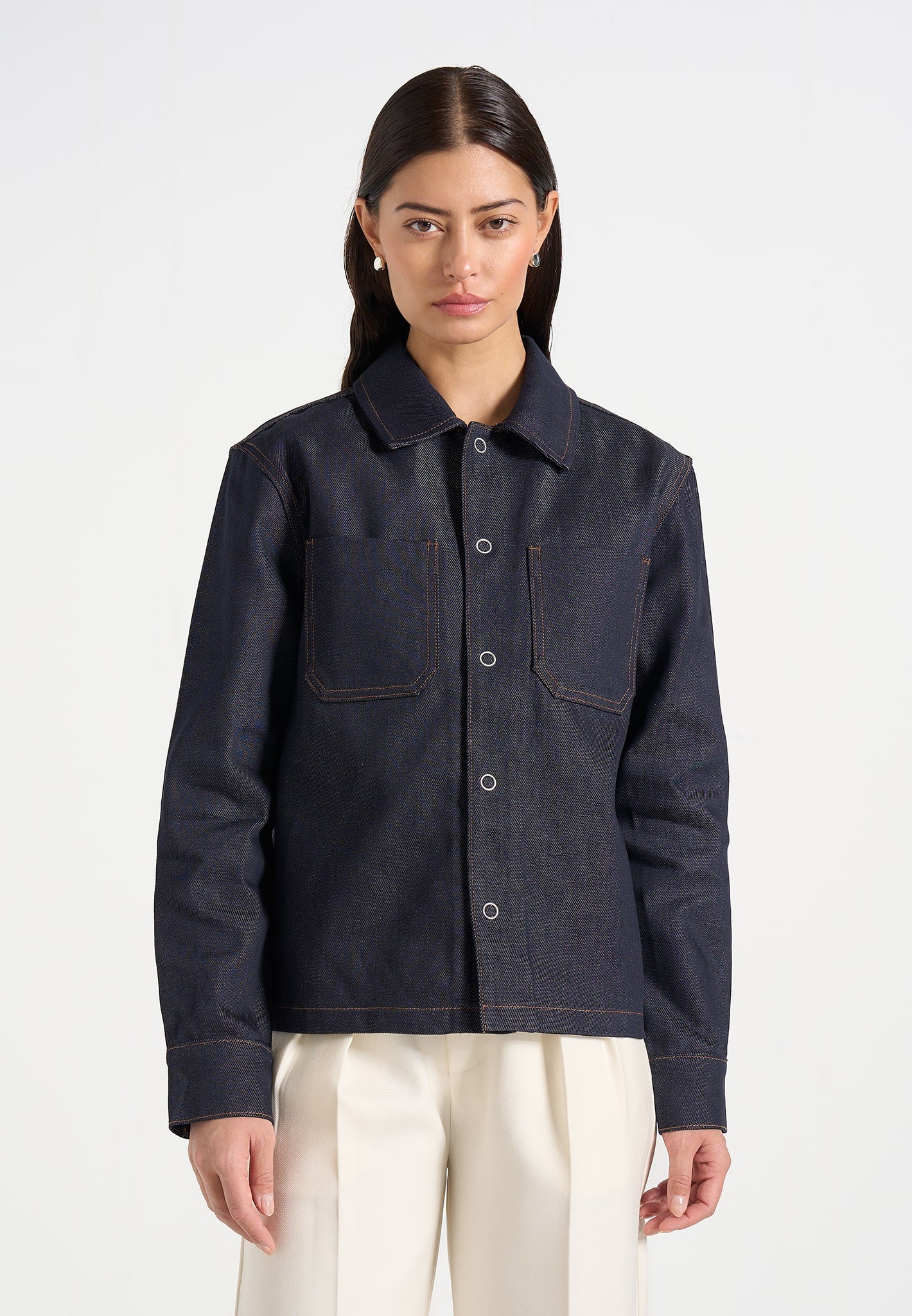 Asher - Unisex Denim Shirt - Indigo