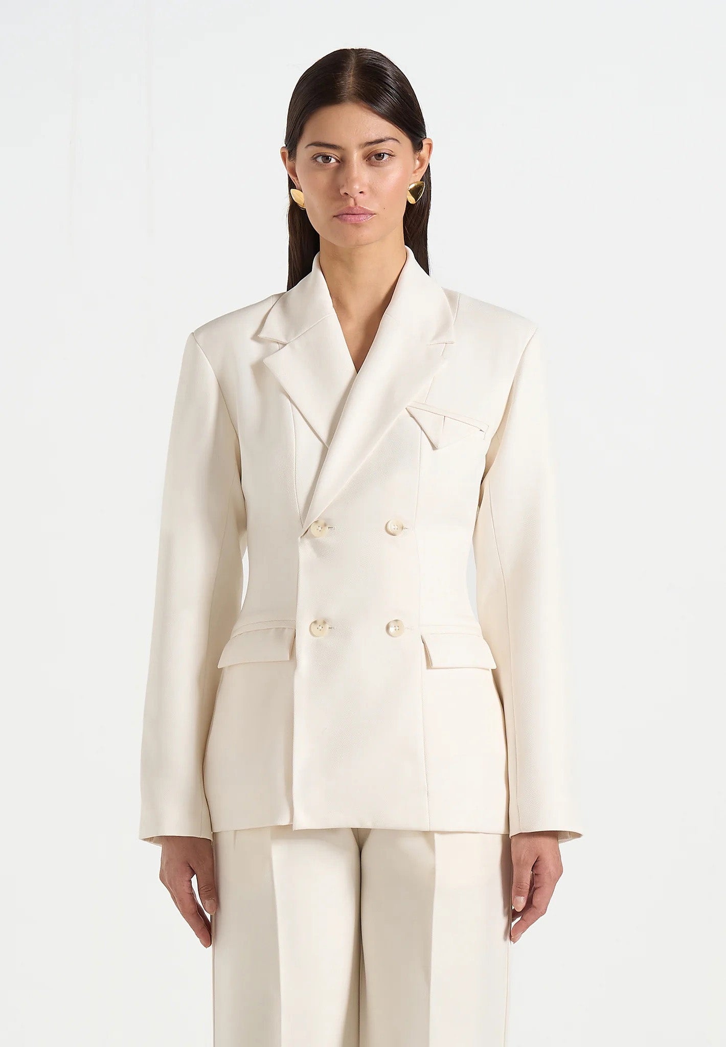 Maia - Double Breasted Blazer - Off White 