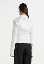 Sonia - Satin Cinch Shirt - White