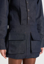 Laure - Cargo Shirt Mini Dress - Indigo