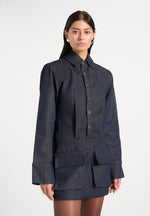 Laure - Cargo Shirt Mini Dress - Indigo