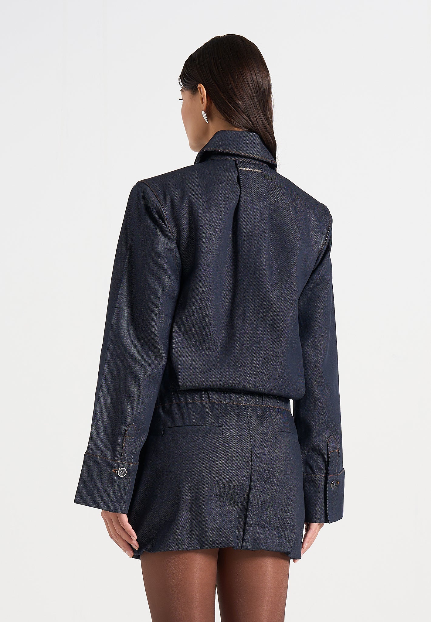 Laure - Cargo Shirt Mini Dress - Indigo