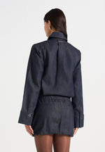 Laure - Cargo Shirt Mini Dress - Indigo