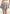 Rebecca - Pinstripe Belted Pleated Skort With Waistband - Grey