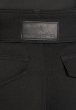 Natalie - Belted Wide Leg Strap Cuff Cargo Pant - Black