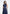 Yara - Asym Tie-Waist Cotton Midi Dress - Navy