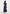 Yara - Asym Tie-Waist Cotton Midi Dress - Navy
