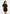 Summer - Ruched Open-Back Cotton T-Shirt Mini Dress - Black