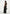 Emma - Crew Neck Crepe Belted Pleated Maxi Dress - Black