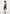 Valeska - Leather Corset Satin Lace Sash Mini Dress - Black
