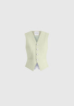 Christine - Tailored Cinched Waistcoat - Sage