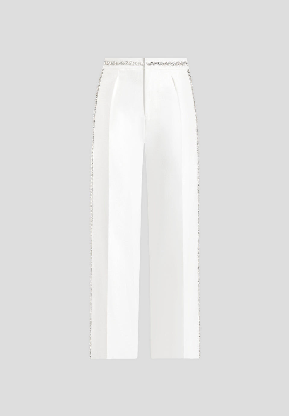 Patricia - Embellished Tailored Trousers - White