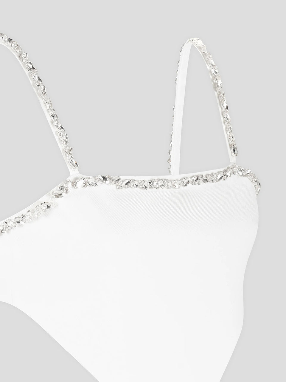 Eloise - Embellished Strap Handkerchief Top - White