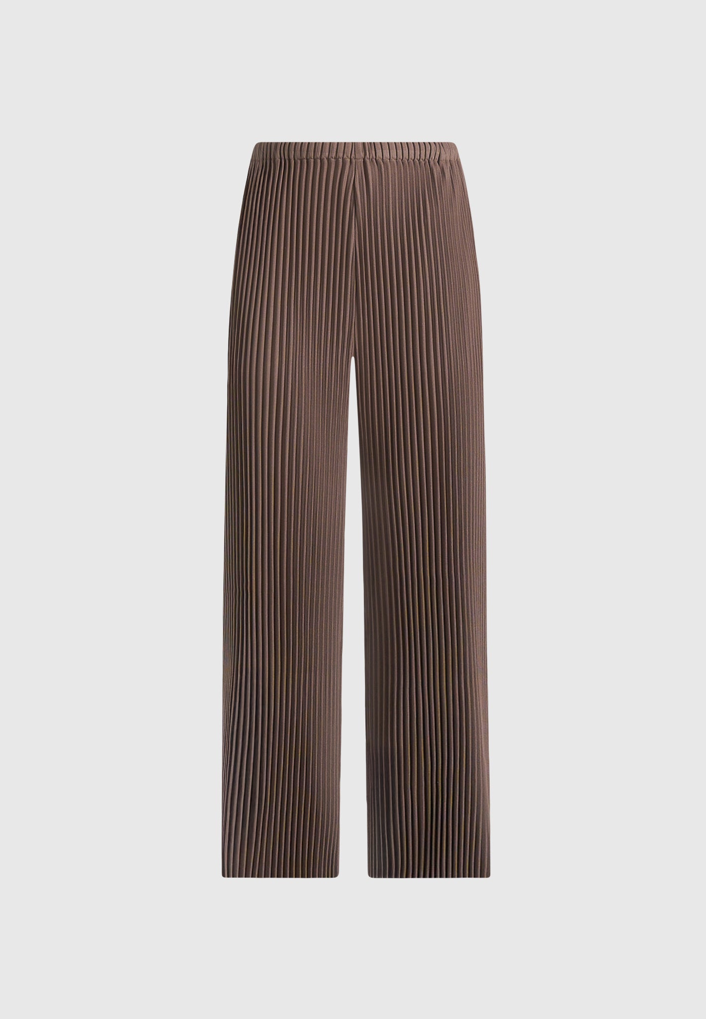 Lila - Pleated Wide-Leg Trousers - Brown
