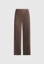 Lila - Pleated Wide-Leg Trousers - Brown