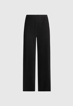 Lila - Pleated Wide-Leg Trousers - Black