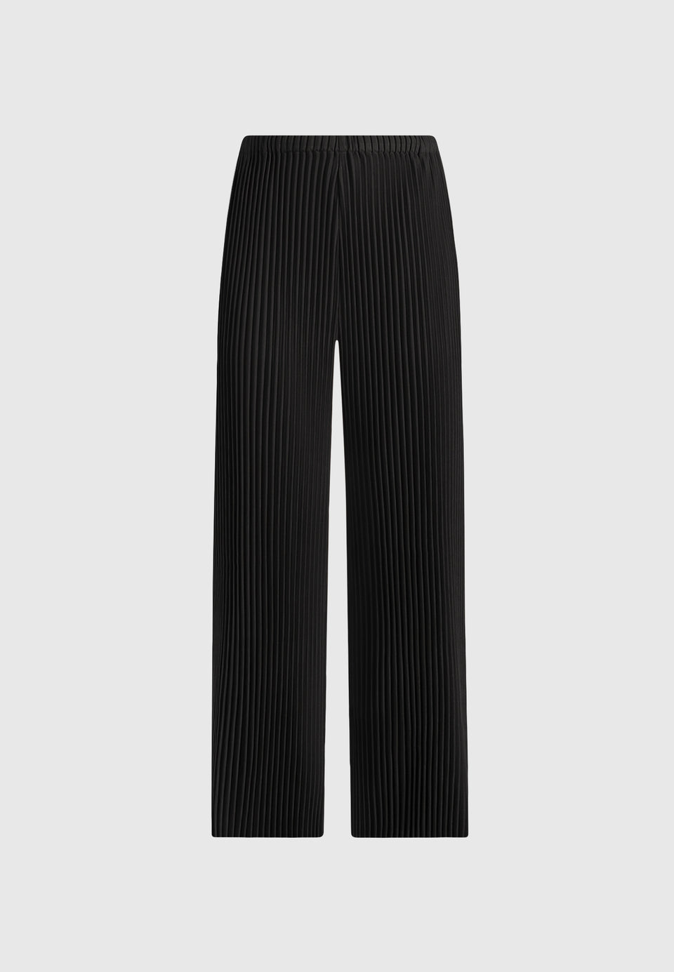 Lila - Pleated Wide-Leg Trousers - Black